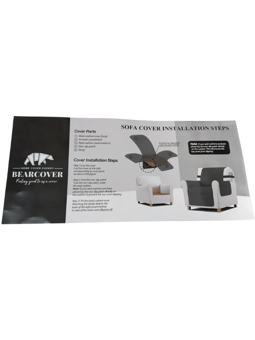 BEARCOVER Water Proof Slip Cover Leatherette 24